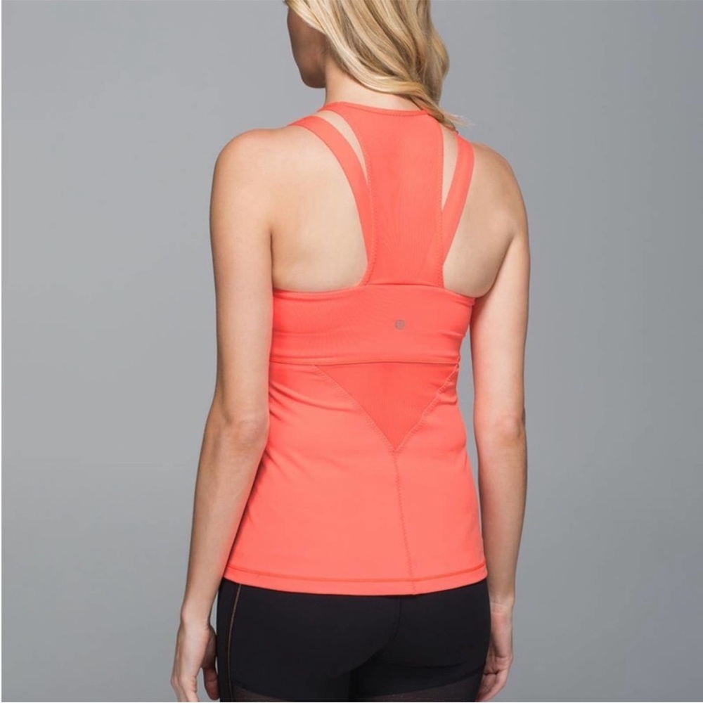 LULULEMON Running In The City Tank 2 Grapefruit Run Gym - Picture 2 of 12